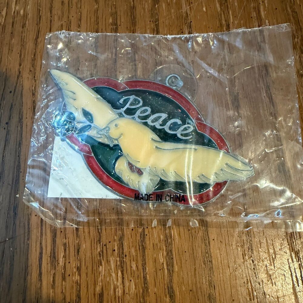Archer Peace Dove Stained Glass Window Cling Suncatcher Decal NOS DI-3476